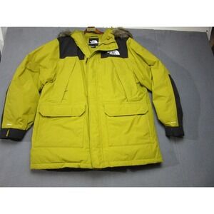 The North Face Jacket Mens XL Mustard Yellow Mcmurdo Down Parka 600 Fill Hooded